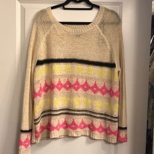 Sweater with Neon Design